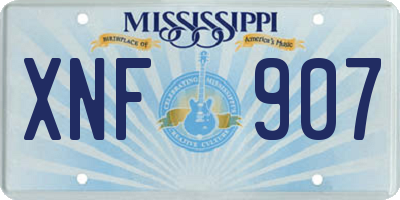 MS license plate XNF907