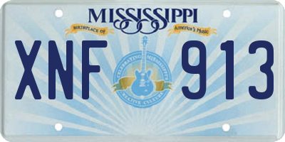 MS license plate XNF913