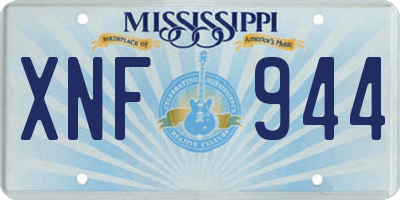 MS license plate XNF944