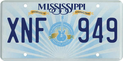 MS license plate XNF949