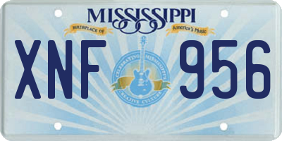 MS license plate XNF956