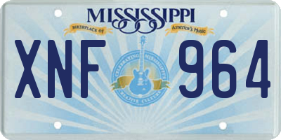 MS license plate XNF964