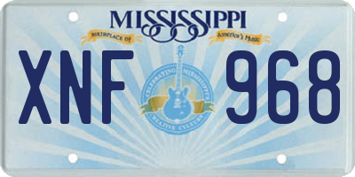 MS license plate XNF968