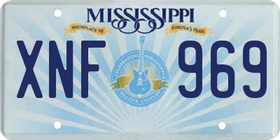 MS license plate XNF969