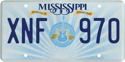 MS license plate XNF970
