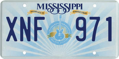 MS license plate XNF971