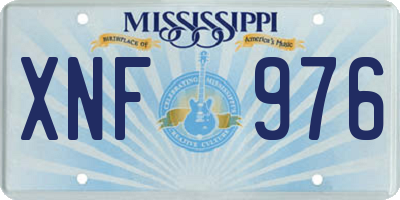 MS license plate XNF976