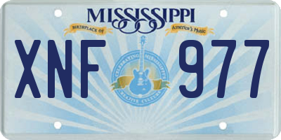MS license plate XNF977