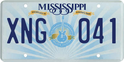 MS license plate XNG041