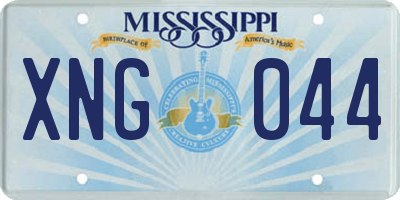 MS license plate XNG044