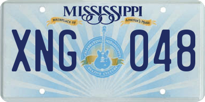 MS license plate XNG048
