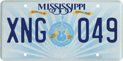 MS license plate XNG049