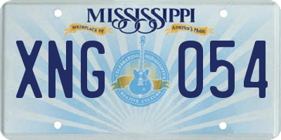 MS license plate XNG054