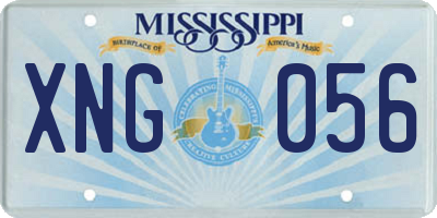 MS license plate XNG056
