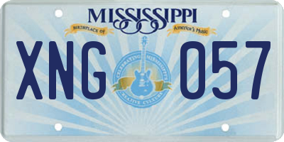 MS license plate XNG057