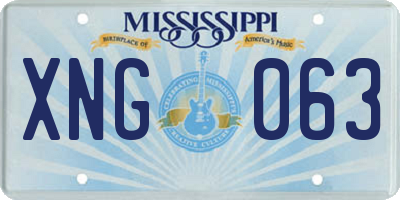 MS license plate XNG063