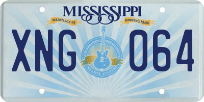 MS license plate XNG064