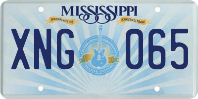 MS license plate XNG065