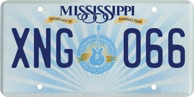 MS license plate XNG066
