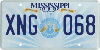 MS license plate XNG068