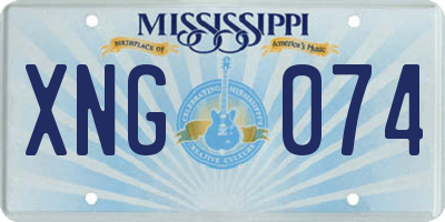 MS license plate XNG074