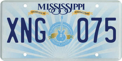 MS license plate XNG075