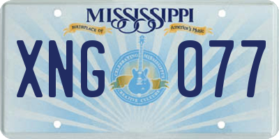 MS license plate XNG077