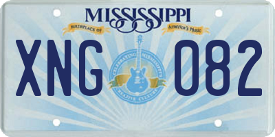 MS license plate XNG082