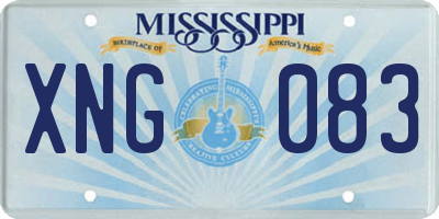 MS license plate XNG083