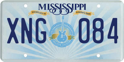 MS license plate XNG084