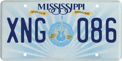 MS license plate XNG086
