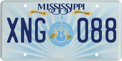 MS license plate XNG088