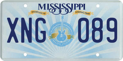 MS license plate XNG089
