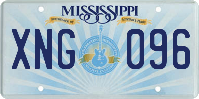 MS license plate XNG096