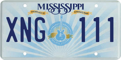 MS license plate XNG111