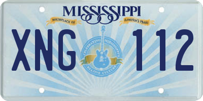 MS license plate XNG112