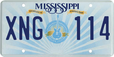 MS license plate XNG114