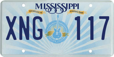 MS license plate XNG117