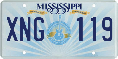 MS license plate XNG119