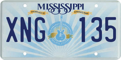 MS license plate XNG135