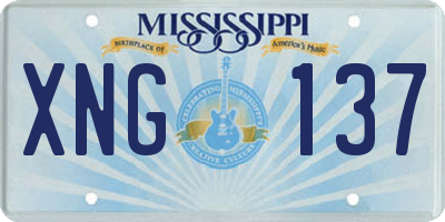 MS license plate XNG137