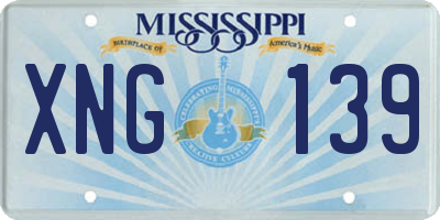 MS license plate XNG139