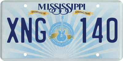 MS license plate XNG140