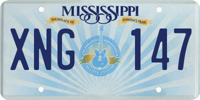MS license plate XNG147