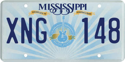 MS license plate XNG148