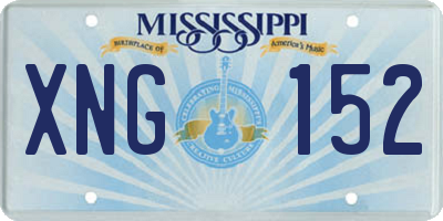 MS license plate XNG152