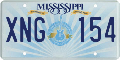 MS license plate XNG154