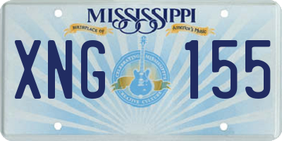 MS license plate XNG155