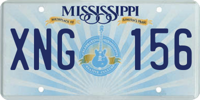 MS license plate XNG156