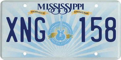MS license plate XNG158